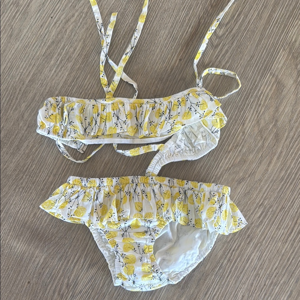 Lisin Paris Yellow Floral Bikini Set